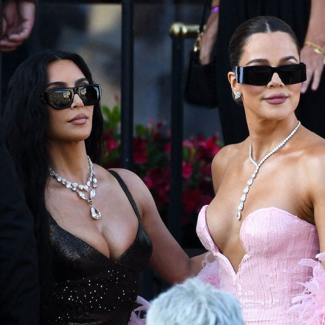 Kim Kardashian and Khloe Kardashian in Venice, Italy, 2025