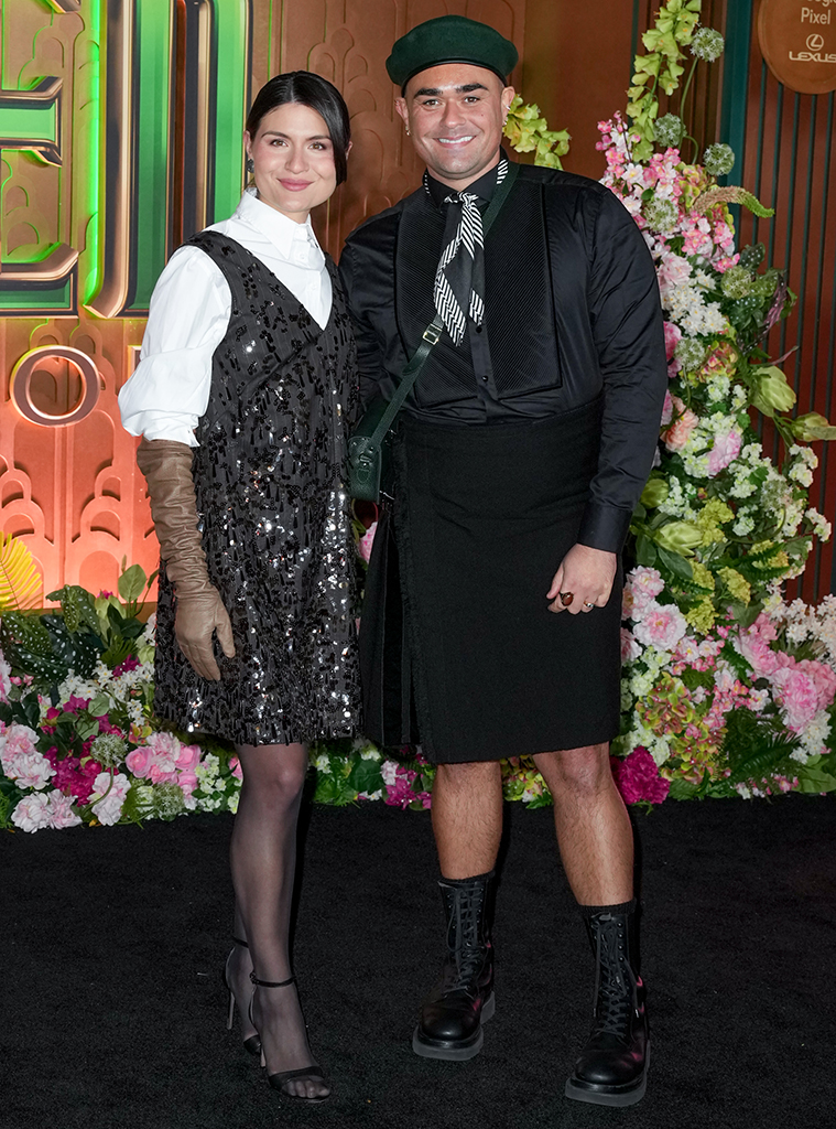 Phillipa Soo and Andrew Chappelle arrive at the Wicked For Good premiere in New York