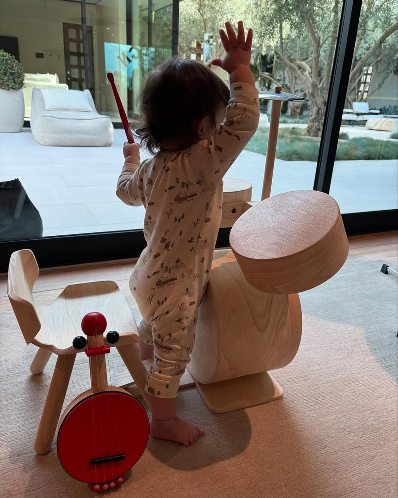 Kourtney Kardashian, Travis Barker's Son Rocky Plays Drums: Photo
