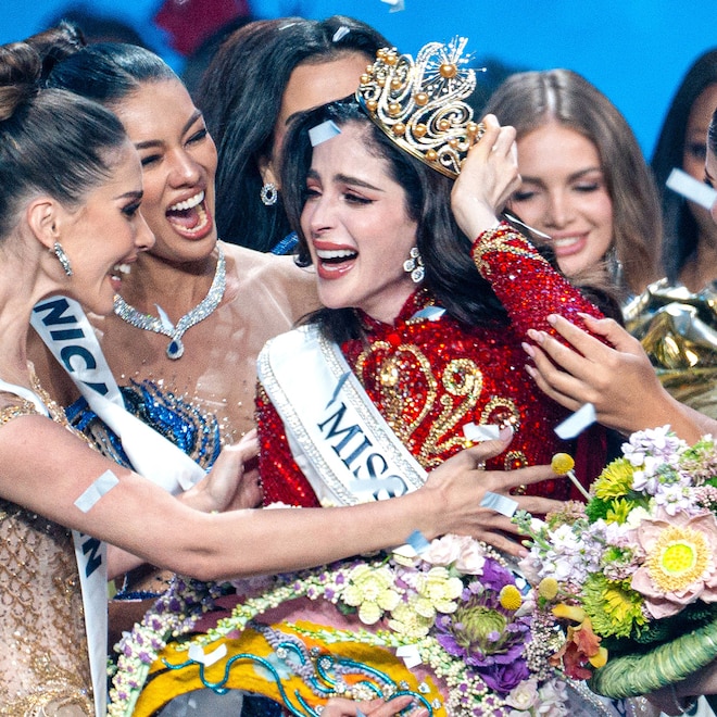Fatima Bosch Fernández of Mexico celebrates after winning the title of Miss Universe 2025