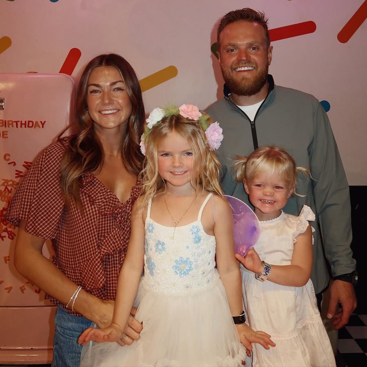 Lindsay Arnold, Sam Cusick, kids June, Sage