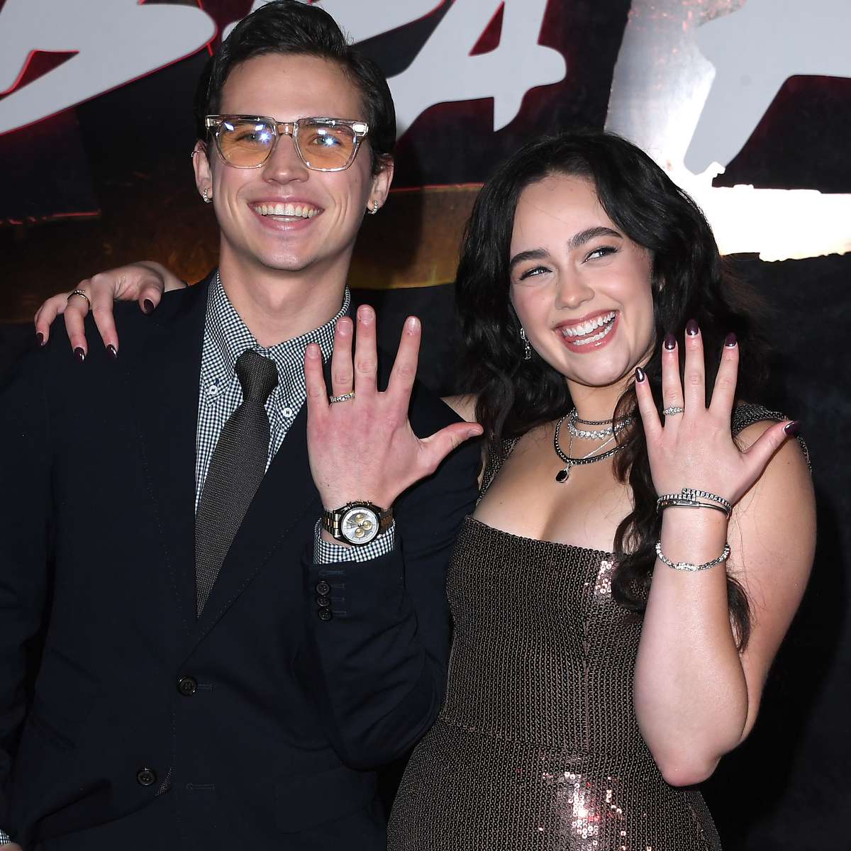 Cobra Kai Stars Tanner Buchanan and Mary Mouser Reveal Engagement on Red Carpet - E! Online