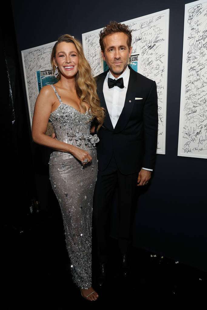 Blake Lively and Ryan Reynolds arrive at the SNL50: The Anniversary Special red carpet, Saturday Night Live