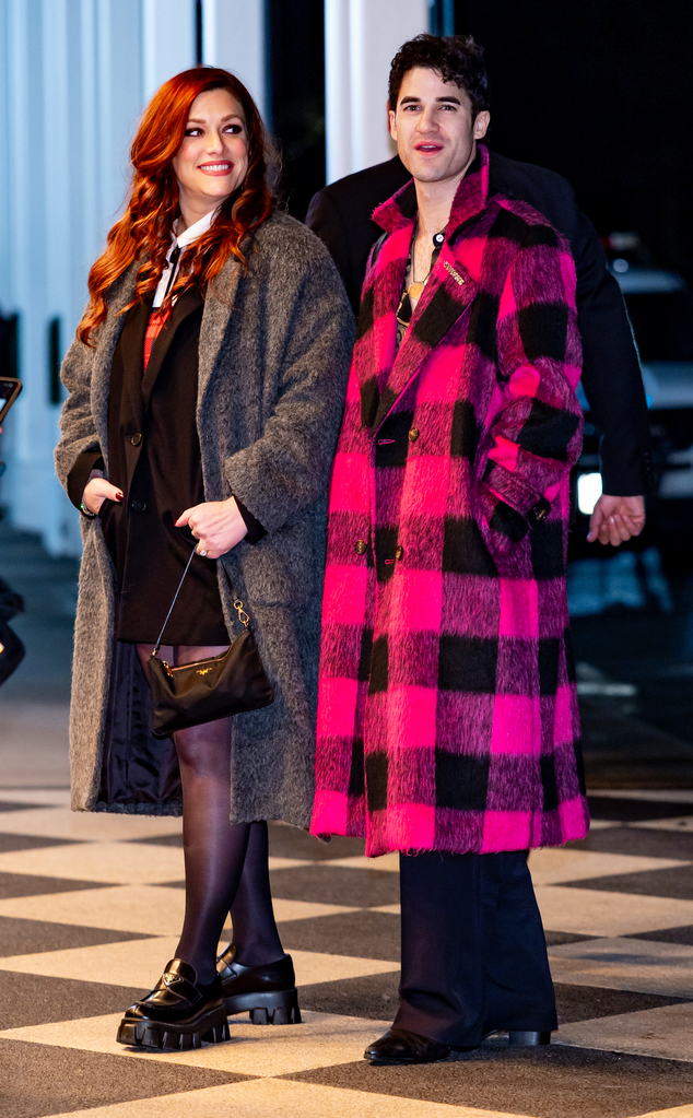 Mia Swier and Darren Criss attend SNL50: The Anniversary Special after party