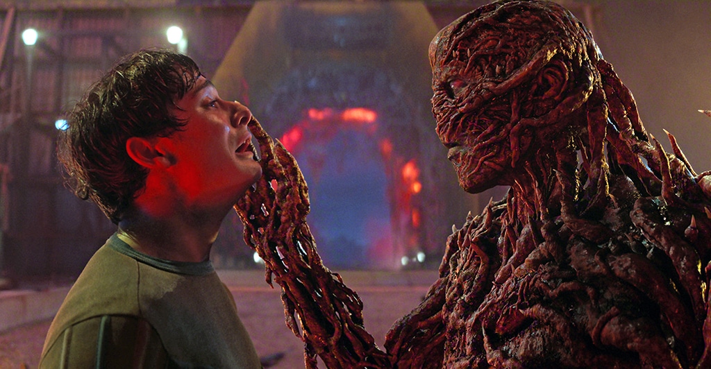 Noah Schnapp as Will Byers and Jamie Campbell Bower as Vecna in Stranger Things, Season 5