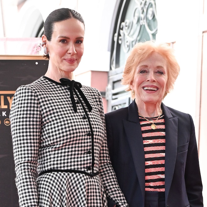 Sarah Paulson and Holland Taylor attend the American Horror Story actress' Hollywood Walk of Fame ceremony in December 2025..