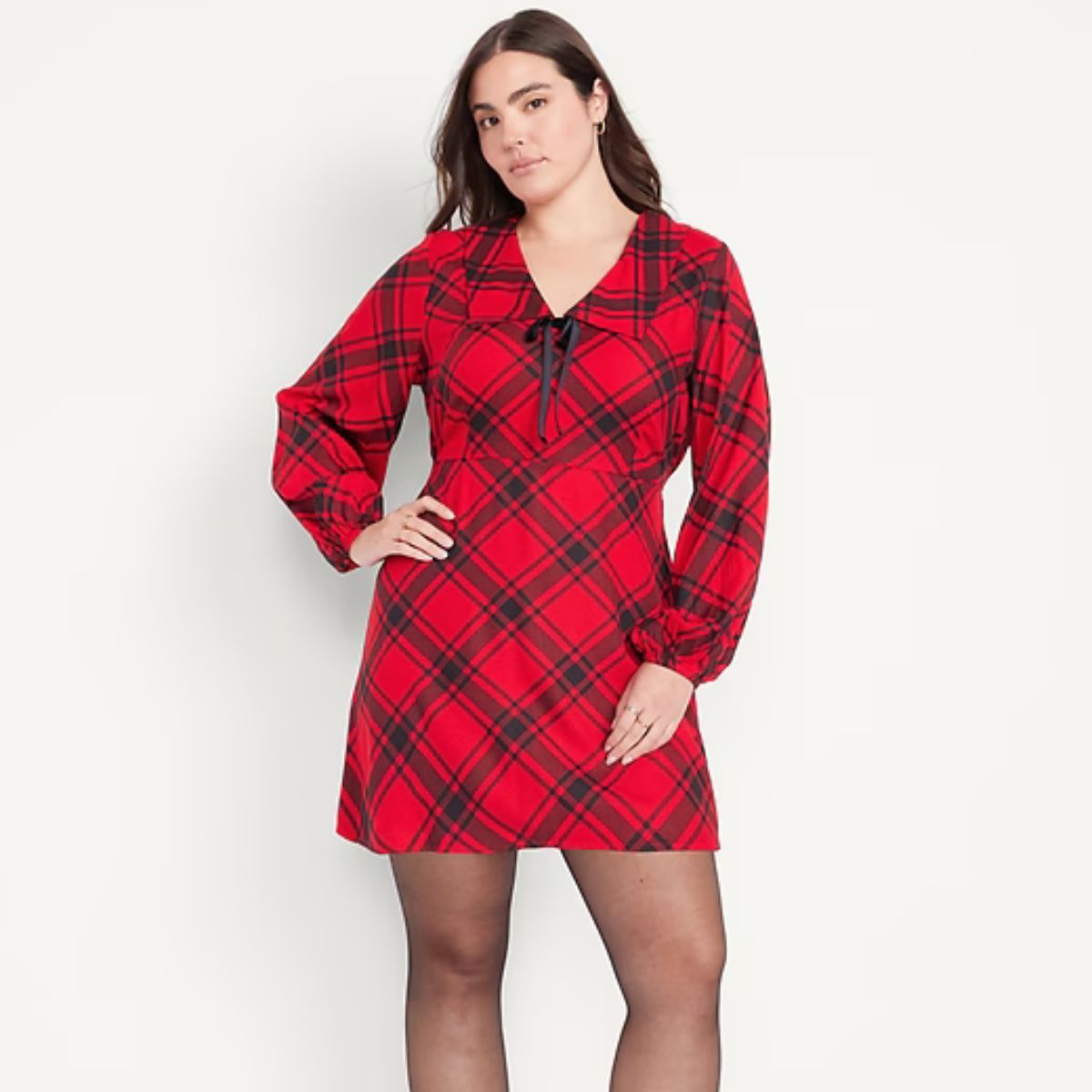 fitted lace wedding dress Amazon.com: PALINDA Women's Long Sleeve Buffalo Plaid Dress Casual Swing  Christmas Flannel Dresses with Pockets Red S : Clothing, Shoes & Jewelry main image 1