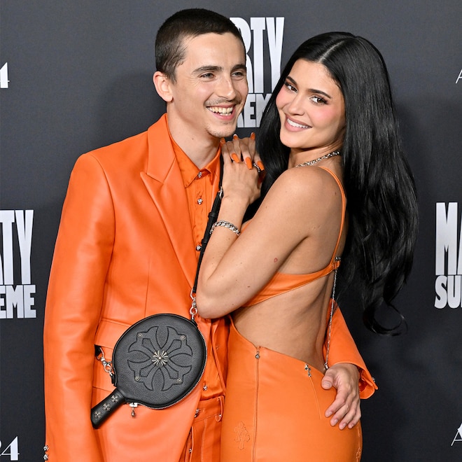 Timothée Chalamet and Kylie Jenner attend the Los Angeles Premiere of A24's "Marty Supreme"