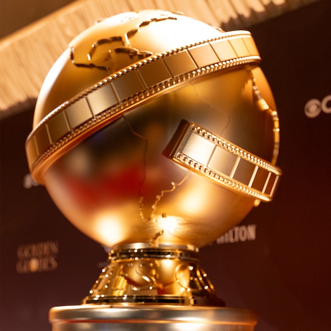 A view of the stage before the nominations announcement and media preview for the 83rd Annual Golden Globes at The Beverly Hilton on December 08, 2025