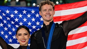 Madison Chock and Evan Bates at ISU Grand Prix of Figure Skating Final Nagoya in December 2025