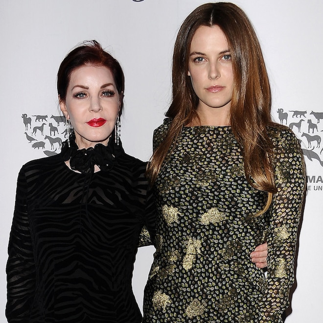 Actresses Priscilla Presley and Riley Keough attend The Humane Society of The United States' To The Rescue gala at Paramount Studios on May 07, 2016 in Hollywood, California.