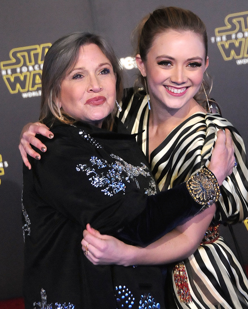 Carrie Fisher, Billie Lourd, 2016