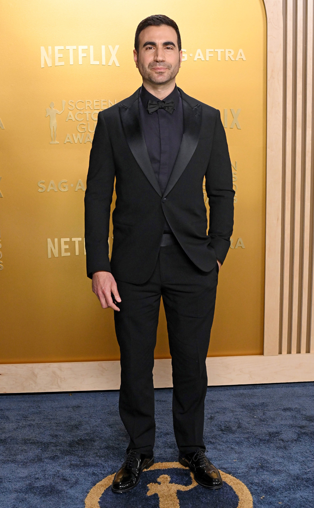 Brett Goldstein arrives at the SAG Awards 2025 red carpet