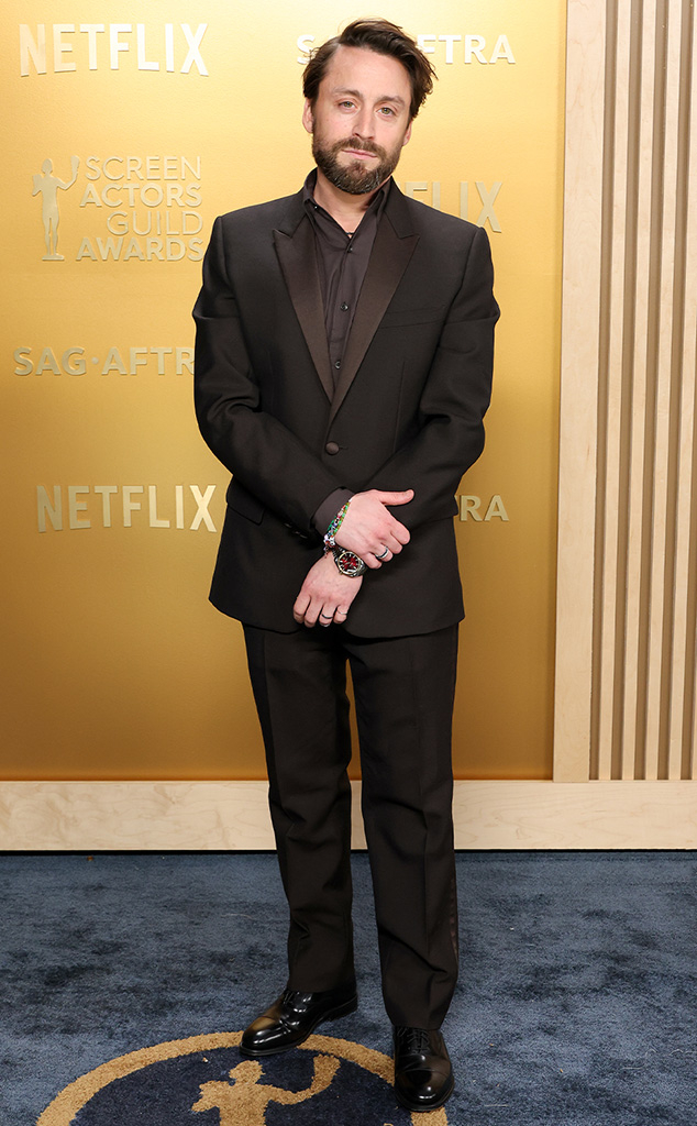 Kieran Culkin arrives at SAG Awards 2025 red carpet