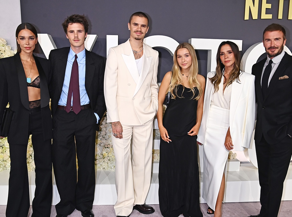 Jackie Apostel, Cruz Beckham, Romeo Beckham, Harper Beckham, Victoria Beckham and David Beckham