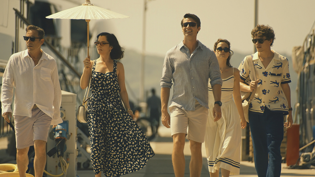 Jason Isaacs, Parker Posey, Patrick Schwarzenegger, Sarah Catherine Hook, Sam Nivola, White Lotus season 3