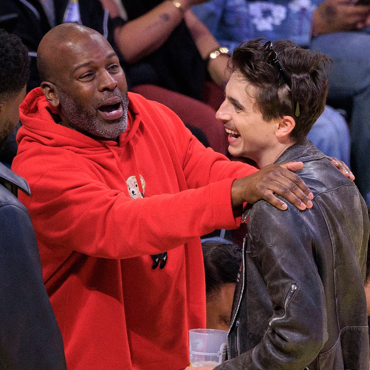 Timothee Chalamet, Corey Gamble, Los Angeles Lakers game, February 27 2025