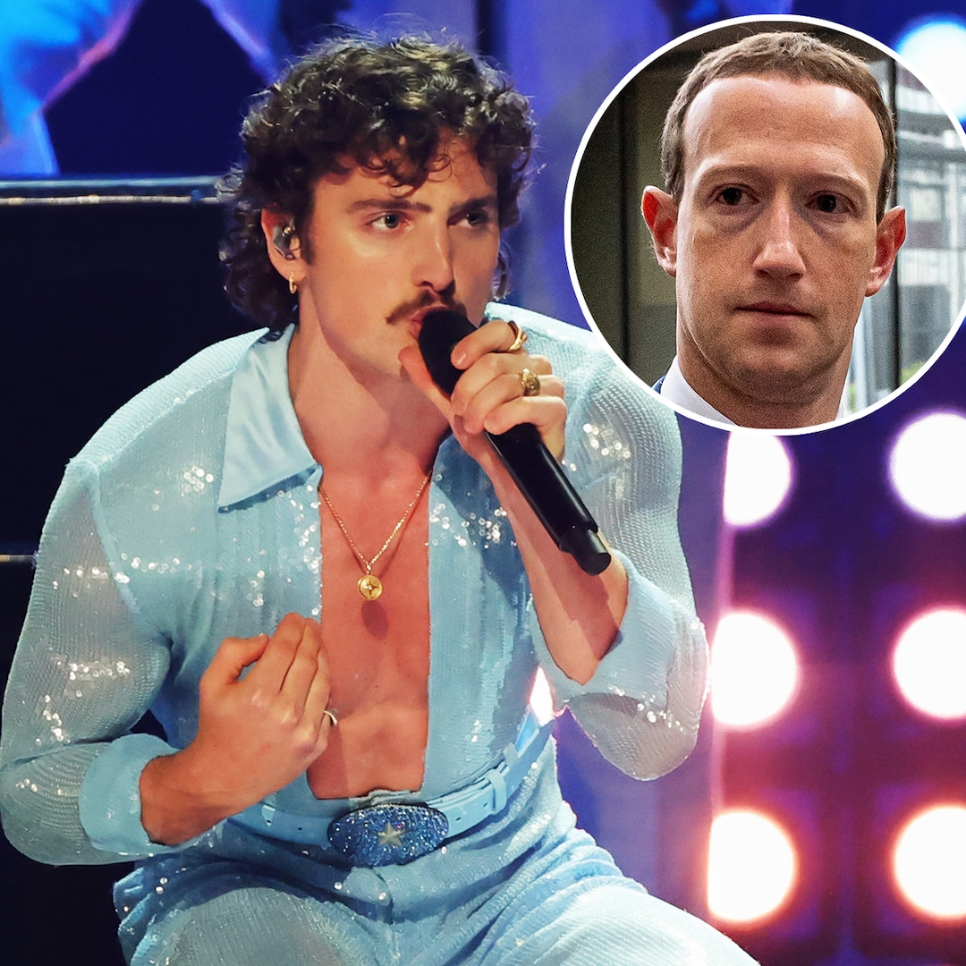 Mark Zuckerberg Serenades Wife Priscilla Chan in Benson Boone’s NSFW Grammys Jumpsuit – E! Online Mark Zuckerberg Serenades Wife Priscilla Chan in Benson Boone’s NSFW Grammys Jumpsuit – E! Online