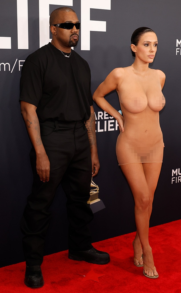 Kanye West and Bianca Censori Arrives at the Grammys 2025 red carpet