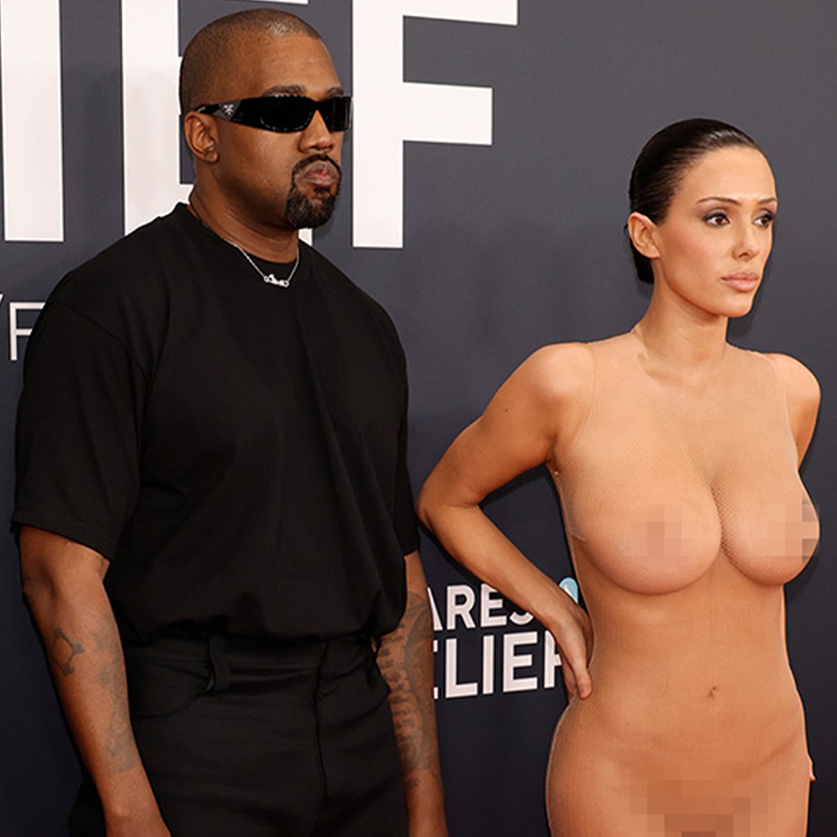 Kanye West and Bianca Censori Arrives at the Grammys 2025 red carpet