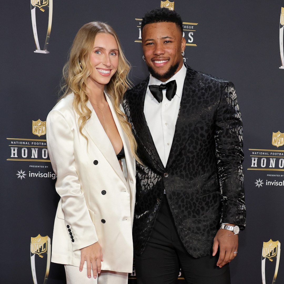 Inside Saquon Barkley's Winning Romance With Fiancée Anna Congdon - E! Online