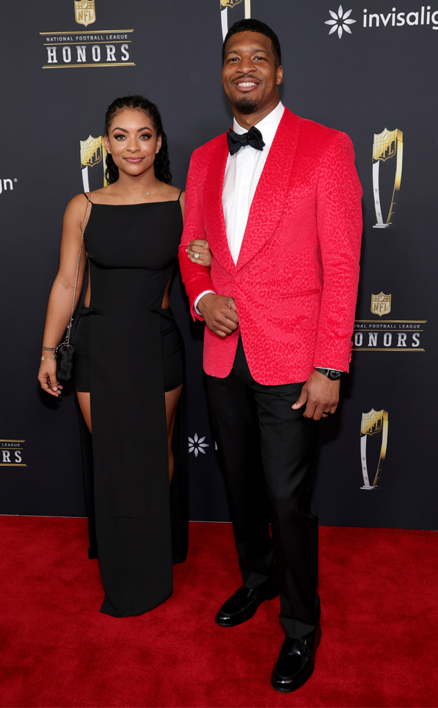 Breion Winston and Jameis Winston arrive at the NFL Honors 2025