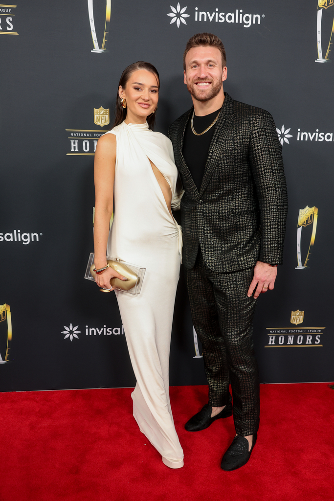 Kristin Juszczyk, Kyle Juszczyk arrive at the NFL Honors 2025