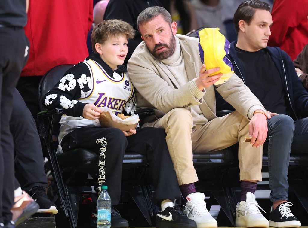 Ben Affleck & Son Samuel Affleck Enjoy Rare Outing at Lakers Game