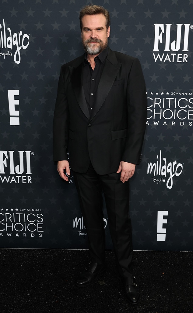 David Harbour Arrives at the Critics Choice Awards 2025 red carpet