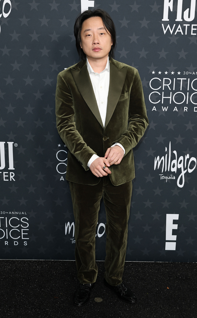 Jimmy O. Yang arrives at the Critics Choice Awards 2025 red carpet
