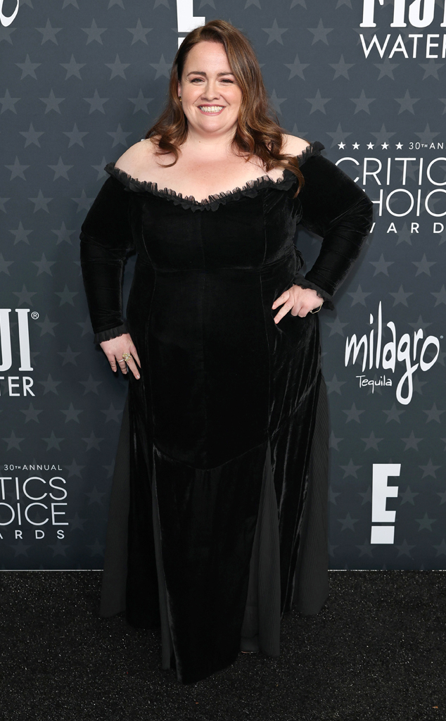 Jessica Gunning arrives at the Critics Choice Awards 2025 red carpet