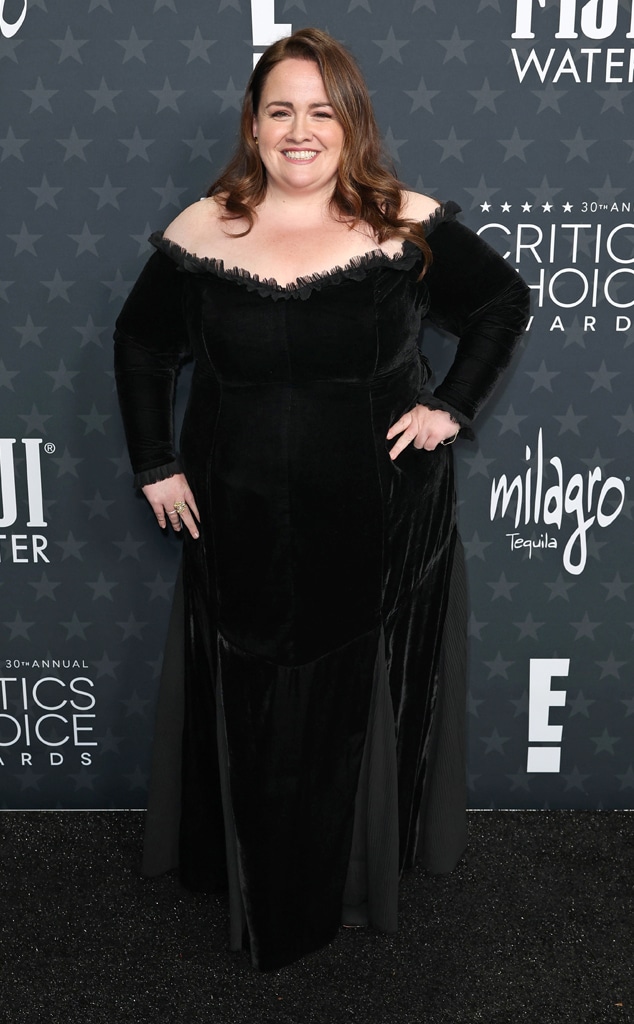 Jessica Gunning arrives at the Critics Choice Awards 2025 red carpet