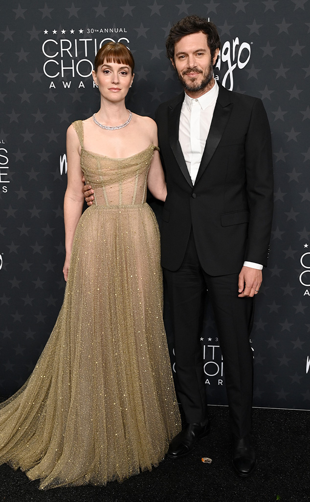 Leighton Meester and Adam Brody Arrives at the Critics Choice Awards 2025 red carpet