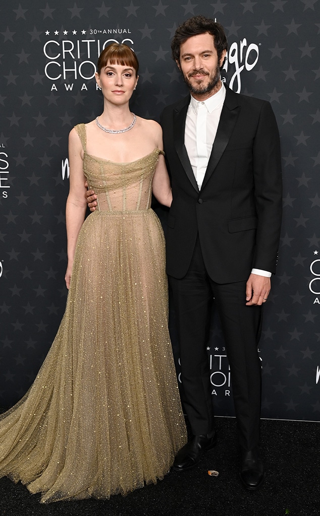 Leighton Meester and Adam Brody Arrives at the Critics Choice Awards 2025 red carpet