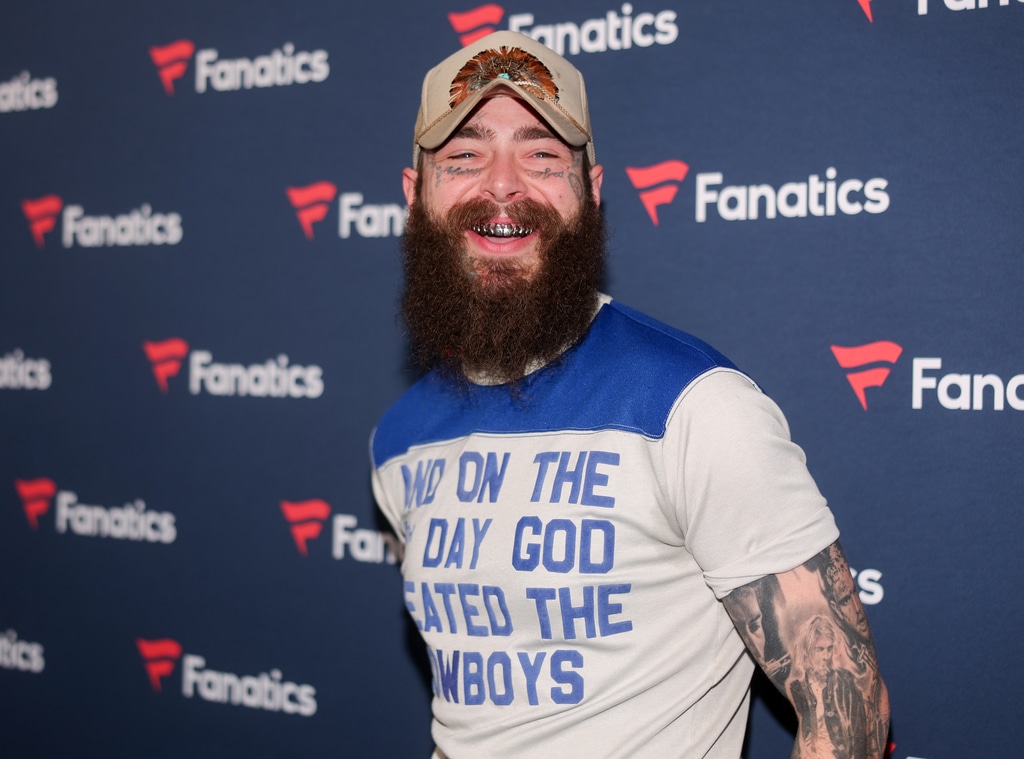 Post Malone arrives at Michael Rubin's Fanatics Super Bowl Party in New Orleans