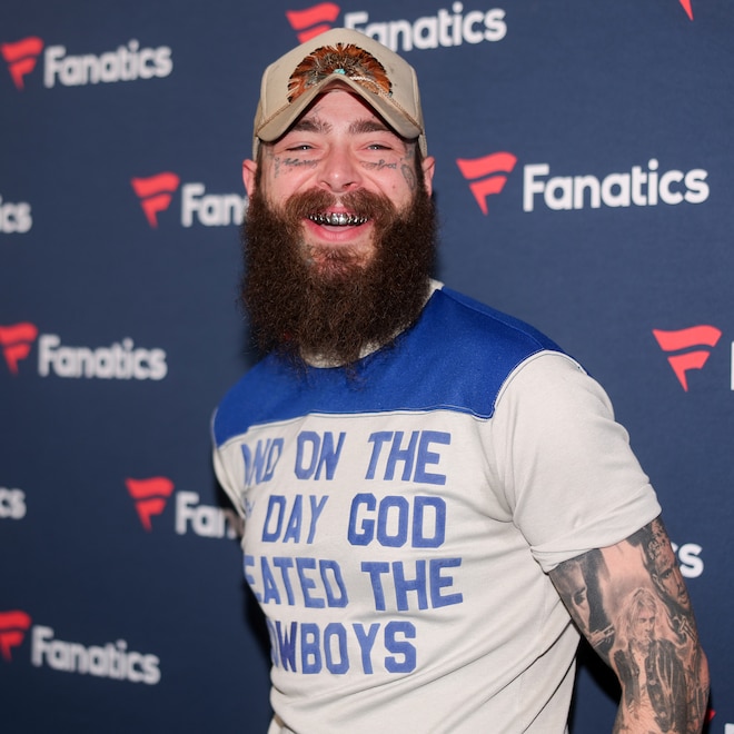 Post Malone arrives at Michael Rubin's Fanatics Super Bowl Party in New Orleans
