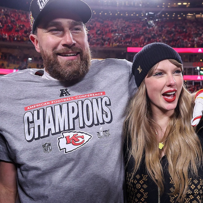 Taylor Swift, Travis Kelce, AFC Championship 2025