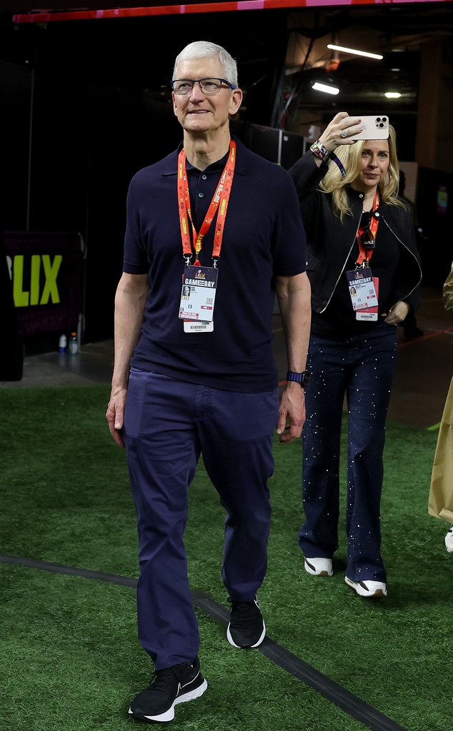 Tim Cook attends Super Bowl 2025