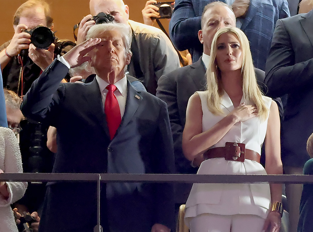Donald Trump and Ivanka Trump attends super bowl 2025