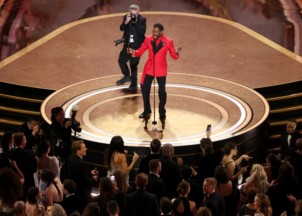 Oscars 2025, what you didn't see on TV, Colman Domingo dances during the commercial break