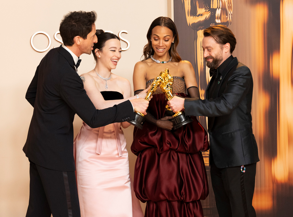 Adrien Brody, Mikey Madison, Kieran Culkin, Zoe Saldana, Oscars 2025