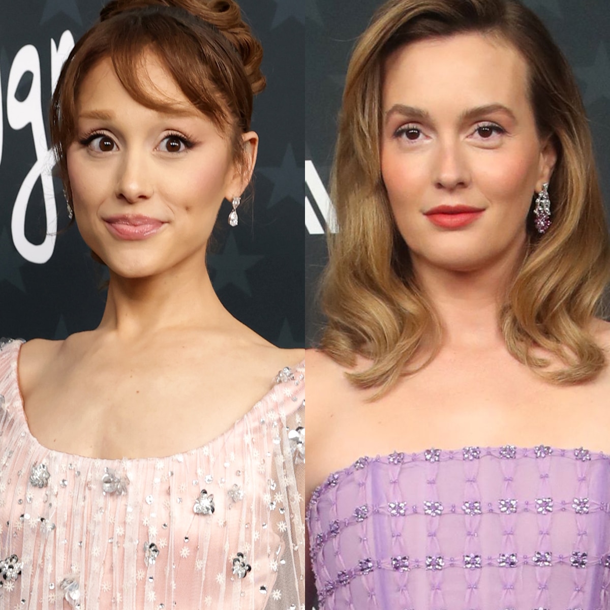 Ariana Grande Arrives at the Critics Choice Awards 2026 red carpet; Leighton Meester Arrives at the Critics Choice Awards 2026 red carpet