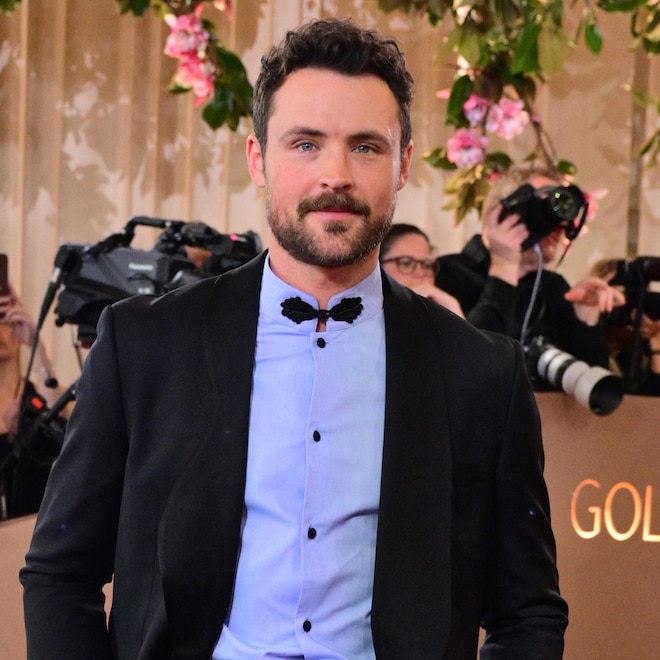 Dylan Efron arrives at the Golden Globe Awards 2026 red carpet