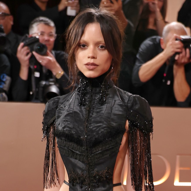 Jenna Ortega arrives at the Golden Globe Awards 2026 red carpet