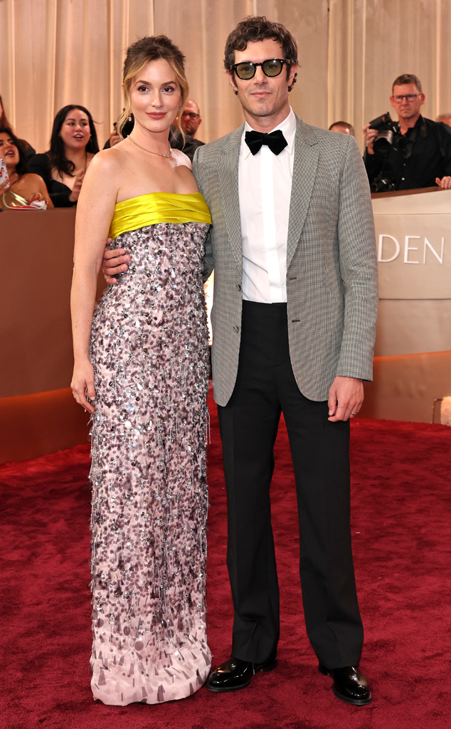 Leighton Meester and Adam Brody arrive at the Golden Globe Awards 2026 red carpet, Couples