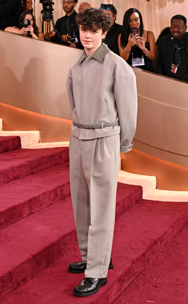 Owen Cooper arrives at the Golden Globe Awards 2026 red carpet