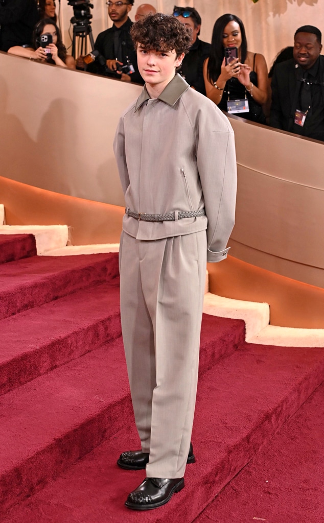Owen Cooper arrives at the Golden Globe Awards 2026 red carpet