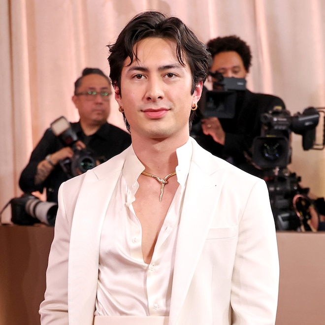 Hudson Williams arrives at the Golden Globe Awards 2026 red carpet