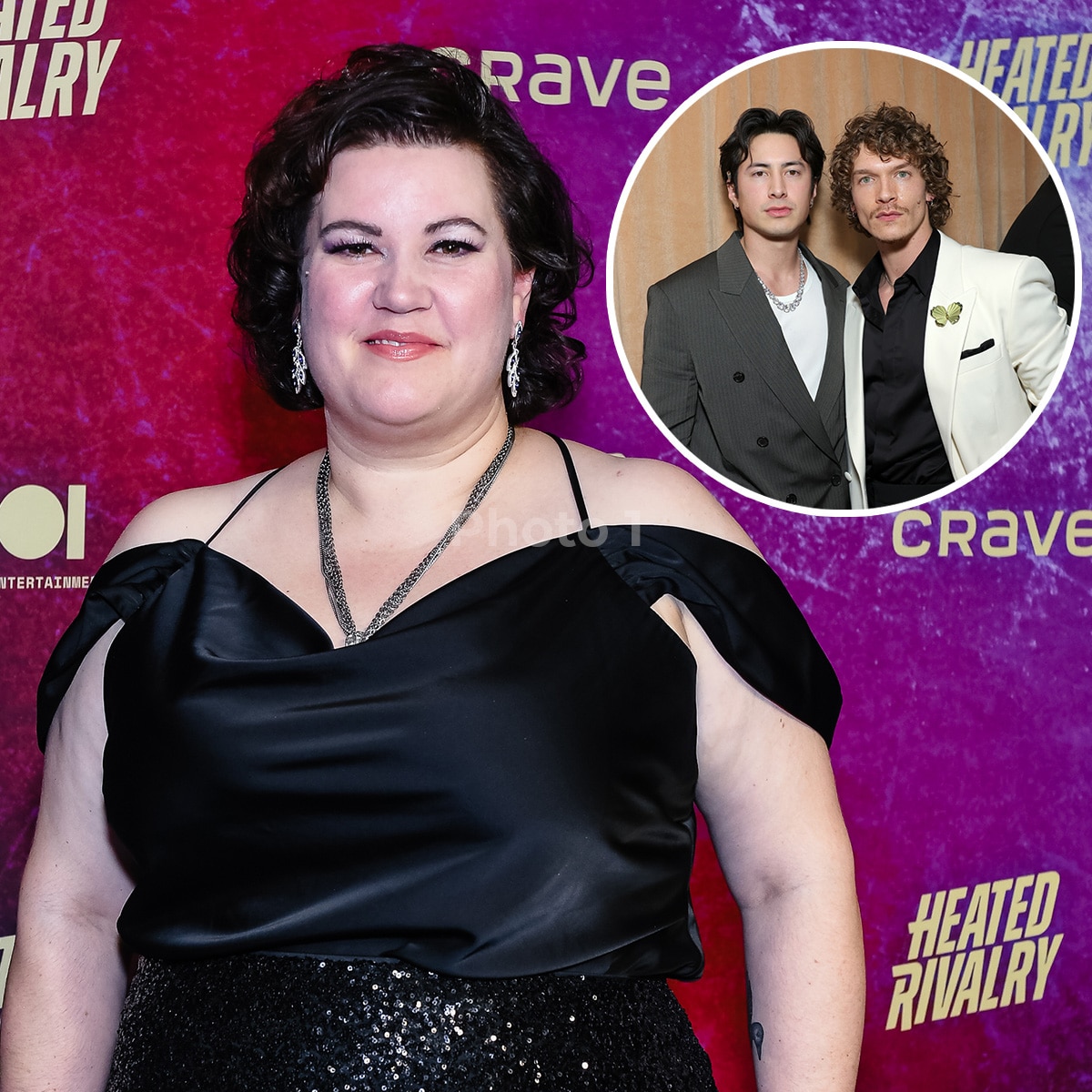 Rachel Reid attends the premiere of "Heated Rivalry" at TIFF Lightbox / udson Williams and Connor Storrie attend Vanity Fair and Amazon MGM Studios Celebrate Awards Season 2026