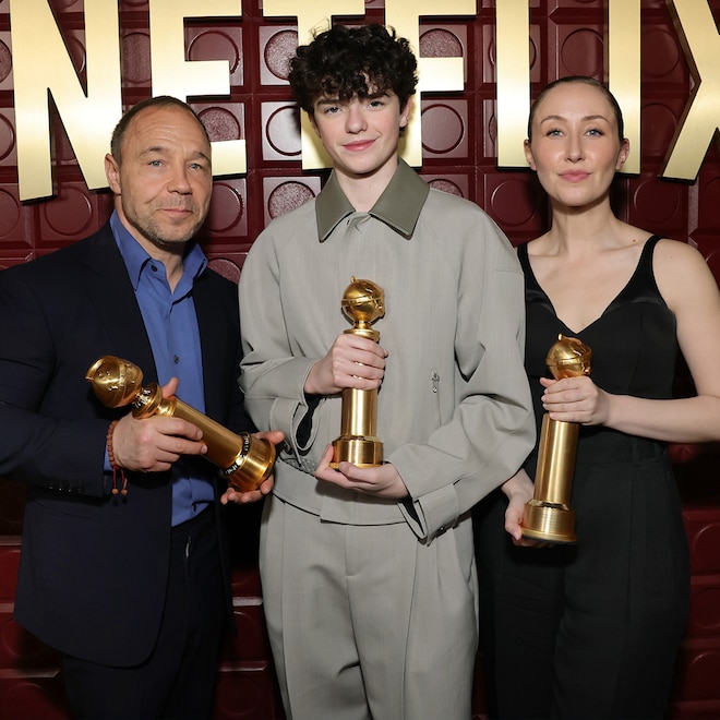 Adolescence, Stephen Graham, Owen Cooper and Erin Doherty attend Netflix's Golden Globe 2026 afterparty